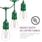 Newhouse Lighting - Outdoor 48-ft String Lights w/(16) Plastic LED Filament Bulbs Included, Green Cord CSTRINGLED18P-G - alternate 4